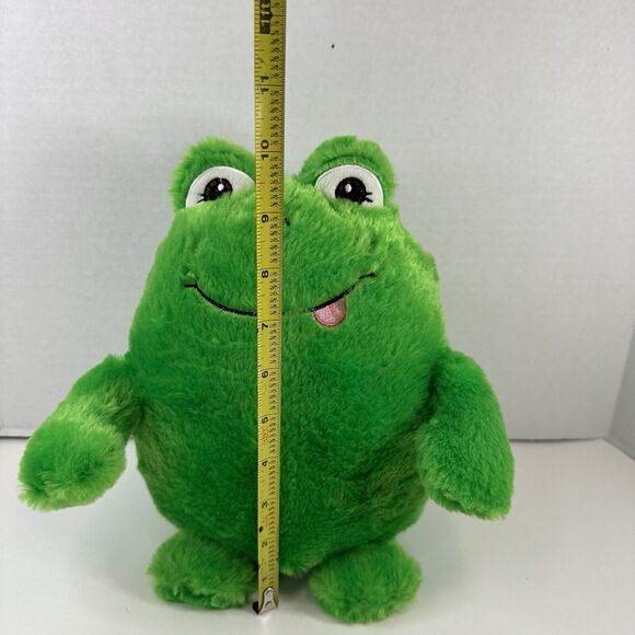 PROGRESSIVE PLUSH Frankie Green Frog 2022 stuffed animal 10" plush Smile CLEAN - Picture 10 of 11